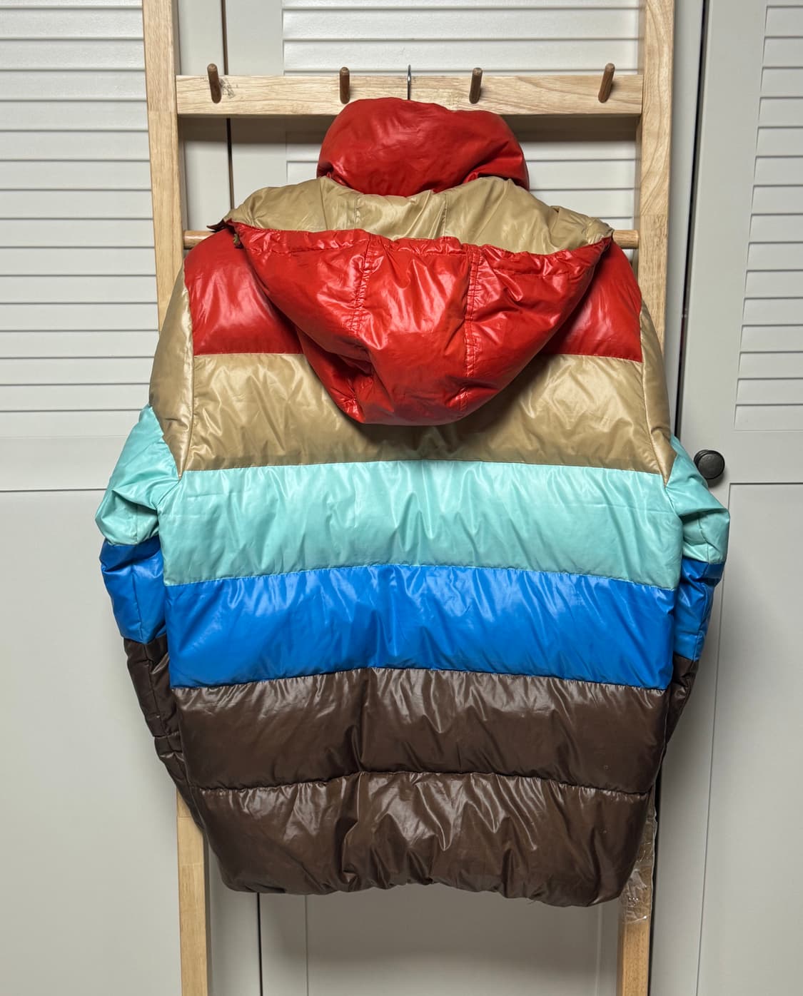 아디다스 배색 푸퍼 패딩 후드 자켓 상품이미지4