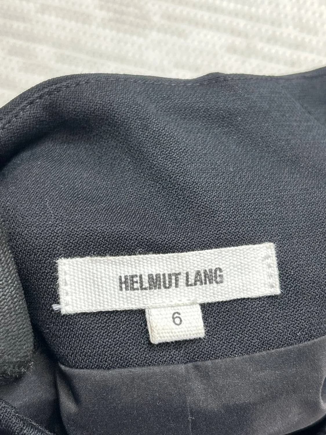 헬무트 랭 블랙 울 하이넥 더블 브레스티드 크롭 재킷 상품이미지3