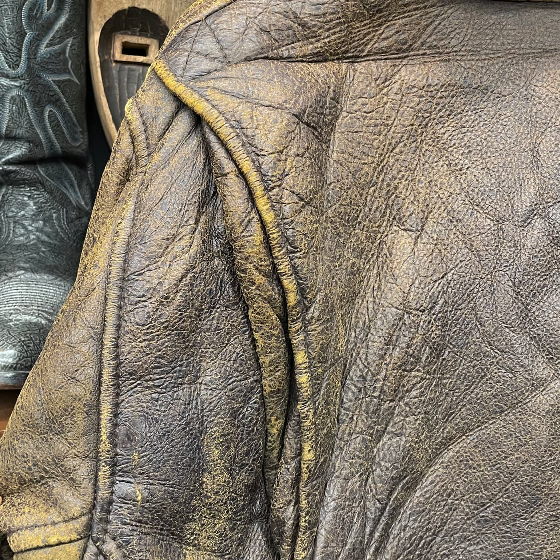 80s U.S NAVY G-1 해군 항공 양가죽 자켓 밀리터리 상품이미지8