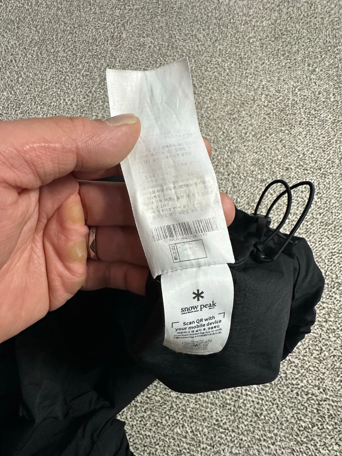 스노우피크 블랙 후드 아노락 반팔 바람막이 상품이미지6