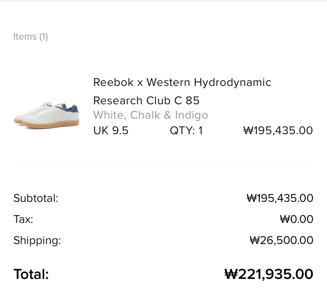 리복x웨스턴 하이드로다이나믹 클럽c85 285 클럽씨 상품이미지2