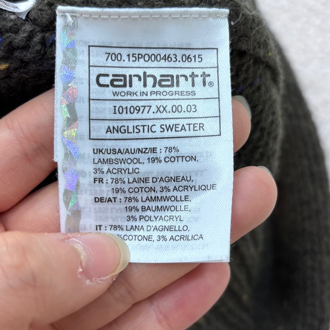 M 칼하트 WIP 앙글리스틱 스웨터 0330E 상품이미지4