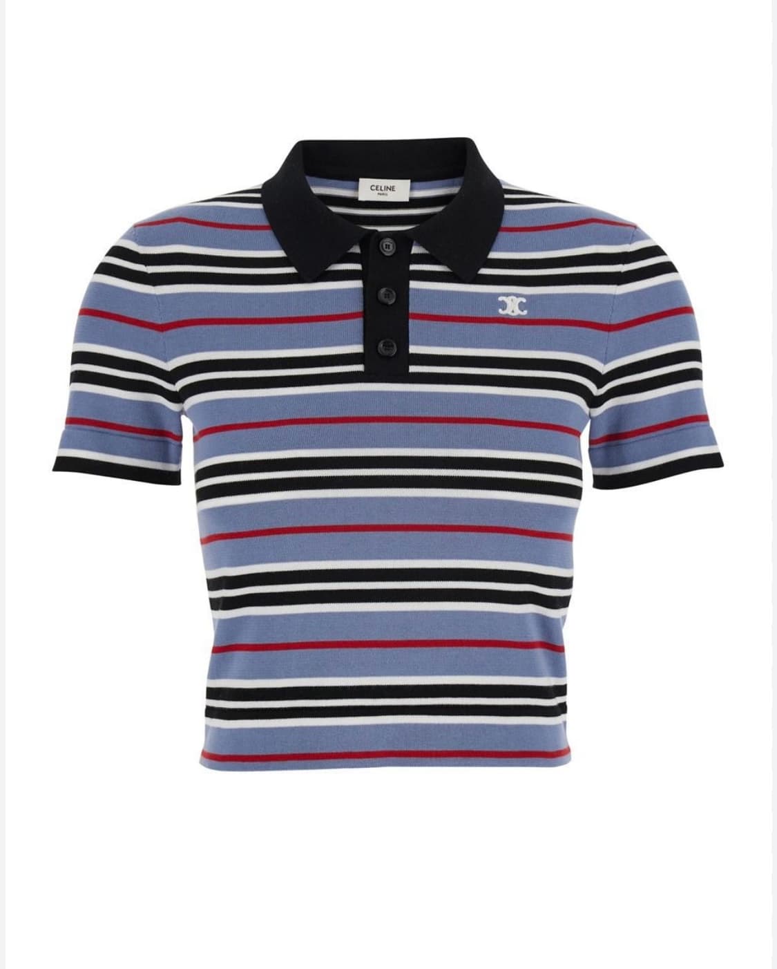 셀린느 스트라이프 반팔 카라 니트m 상품이미지1