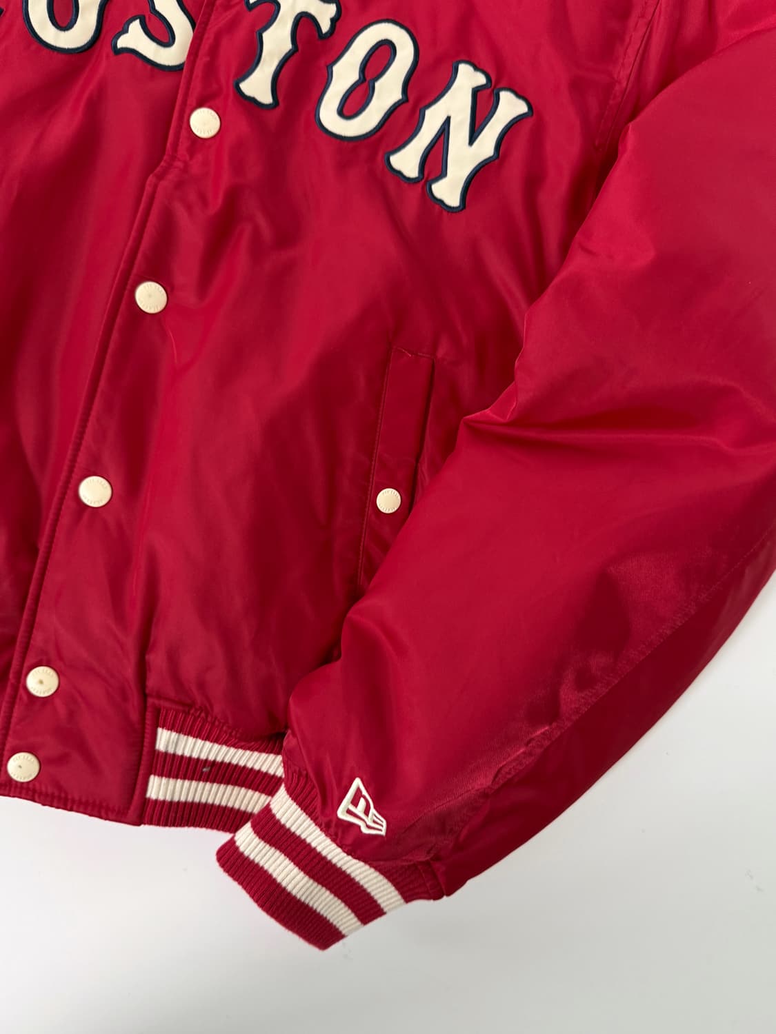 뉴에라 루즈핏 보스턴 레드삭스 빅로고 바시티 자켓 상품이미지4