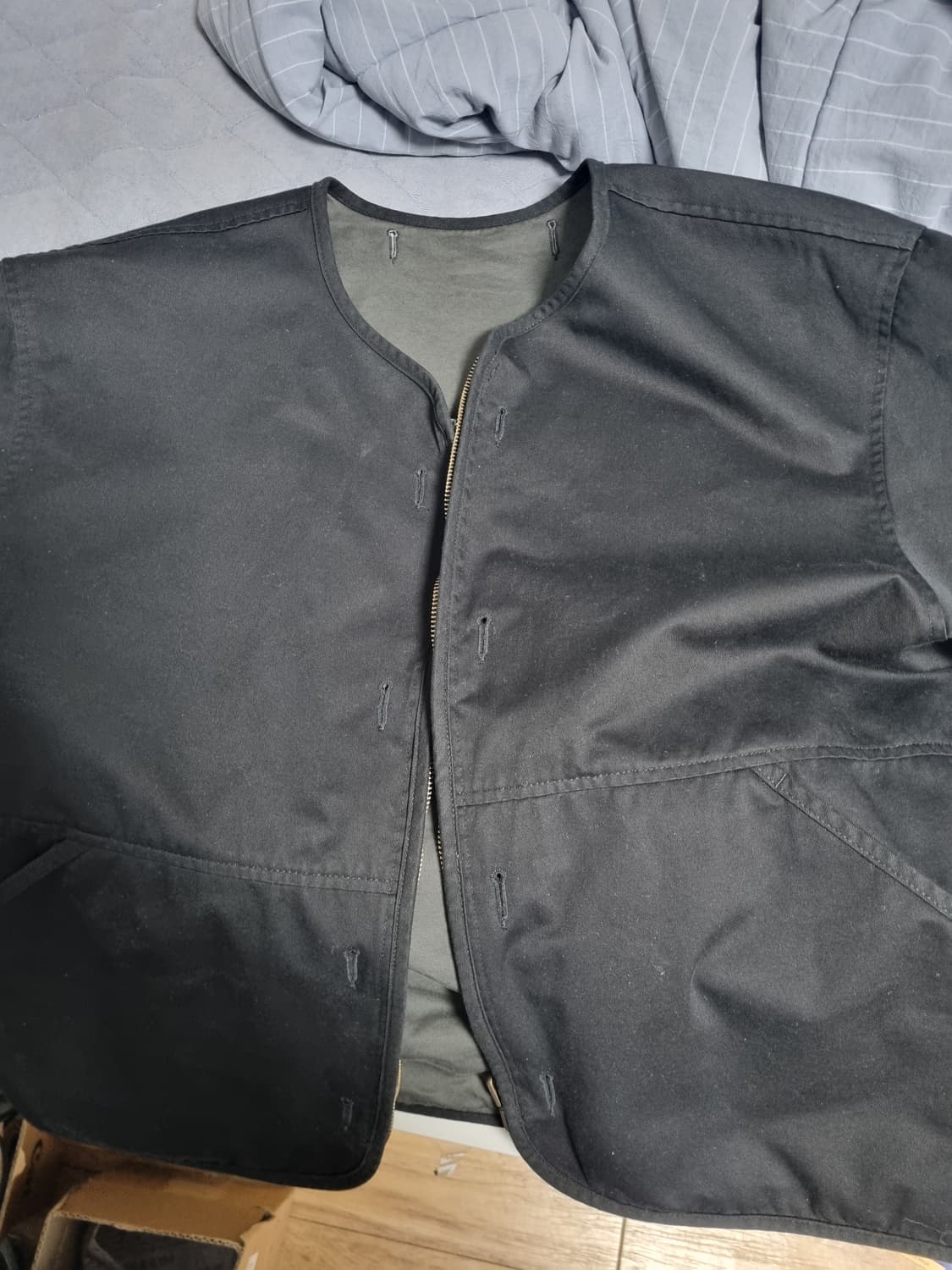 퍼렌 25ss 리버시블 라이너 블랙/챠콜 자켓 1사이즈 상품이미지2