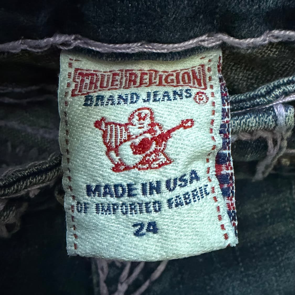 💜트루릴리전 로우라이즈 라벤더 스티치 데님 팬츠💜 상품이미지5