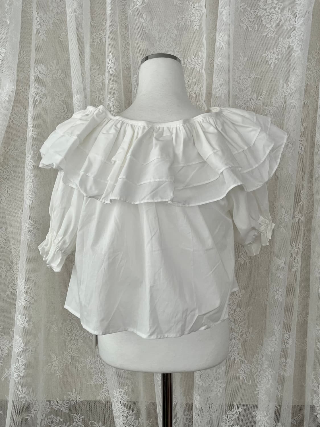 F) 새상품 프레클 프릴 반팔 블라우스 상품이미지2