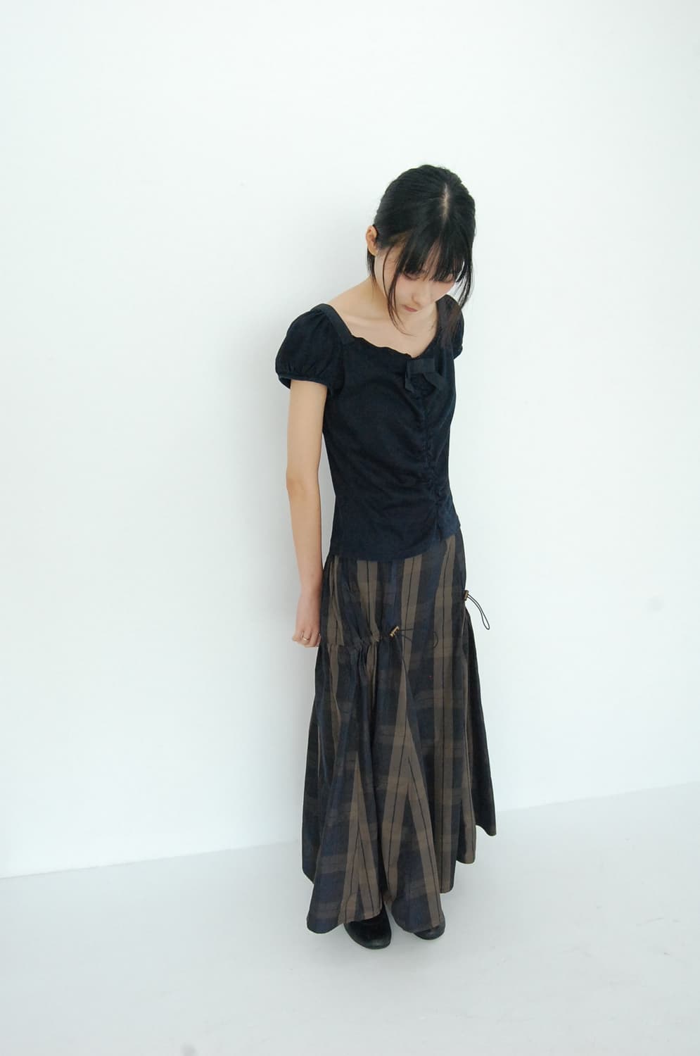 M’s gracy ribbon shirring top 상품이미지3