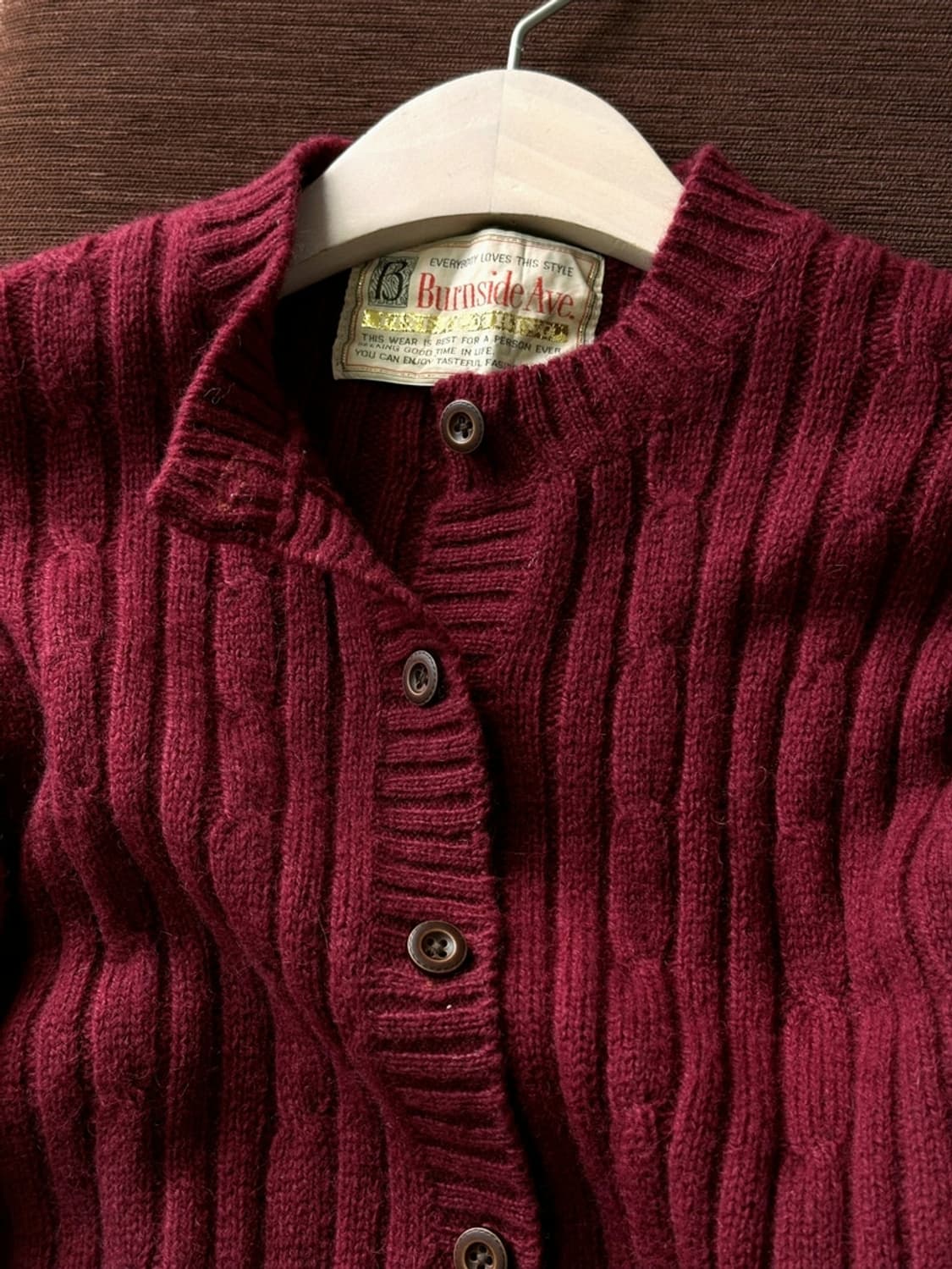 Middle gauge wool crewneck knit cardigan 상품이미지2