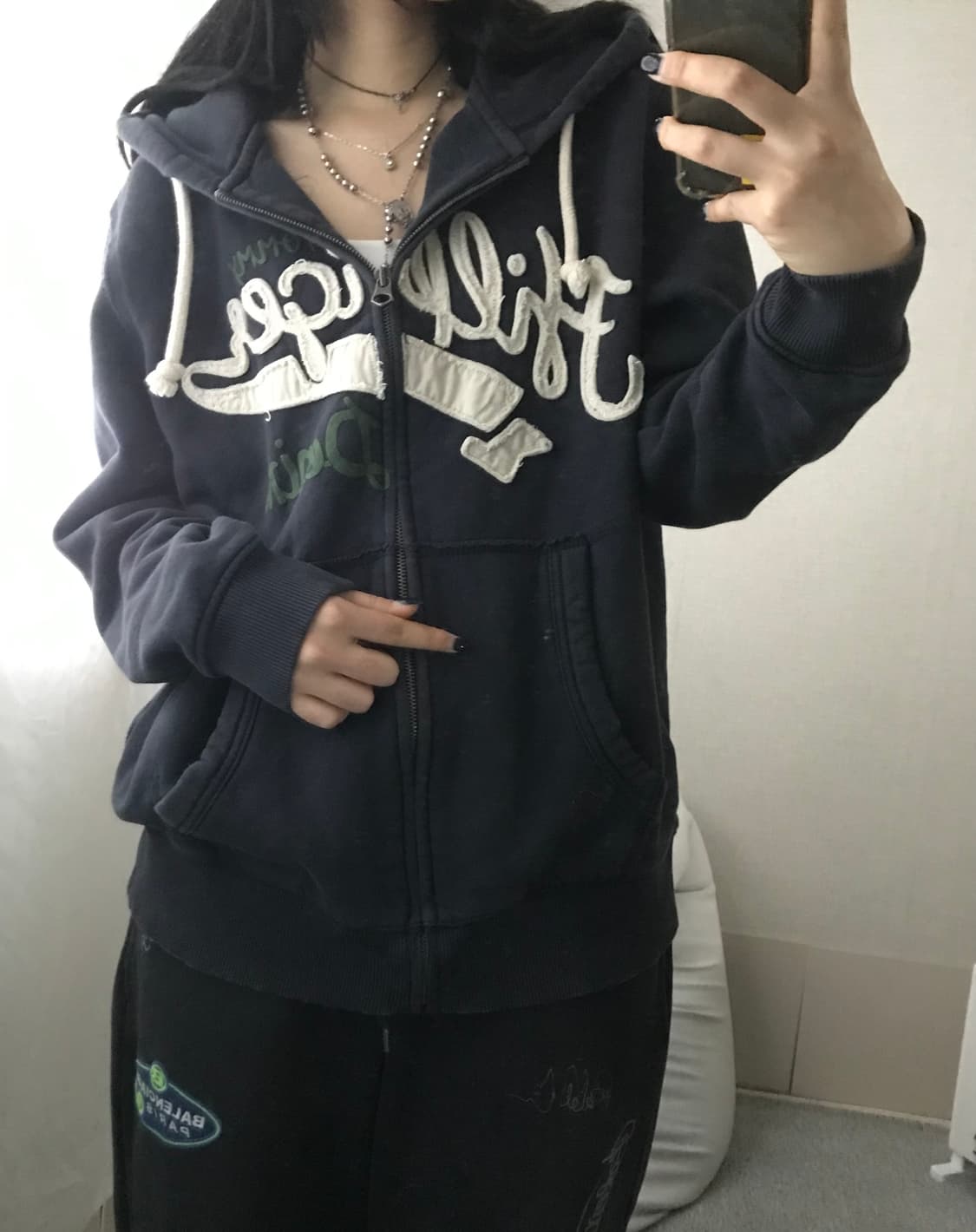 타미힐피거 네이비 후드집업 상품이미지4