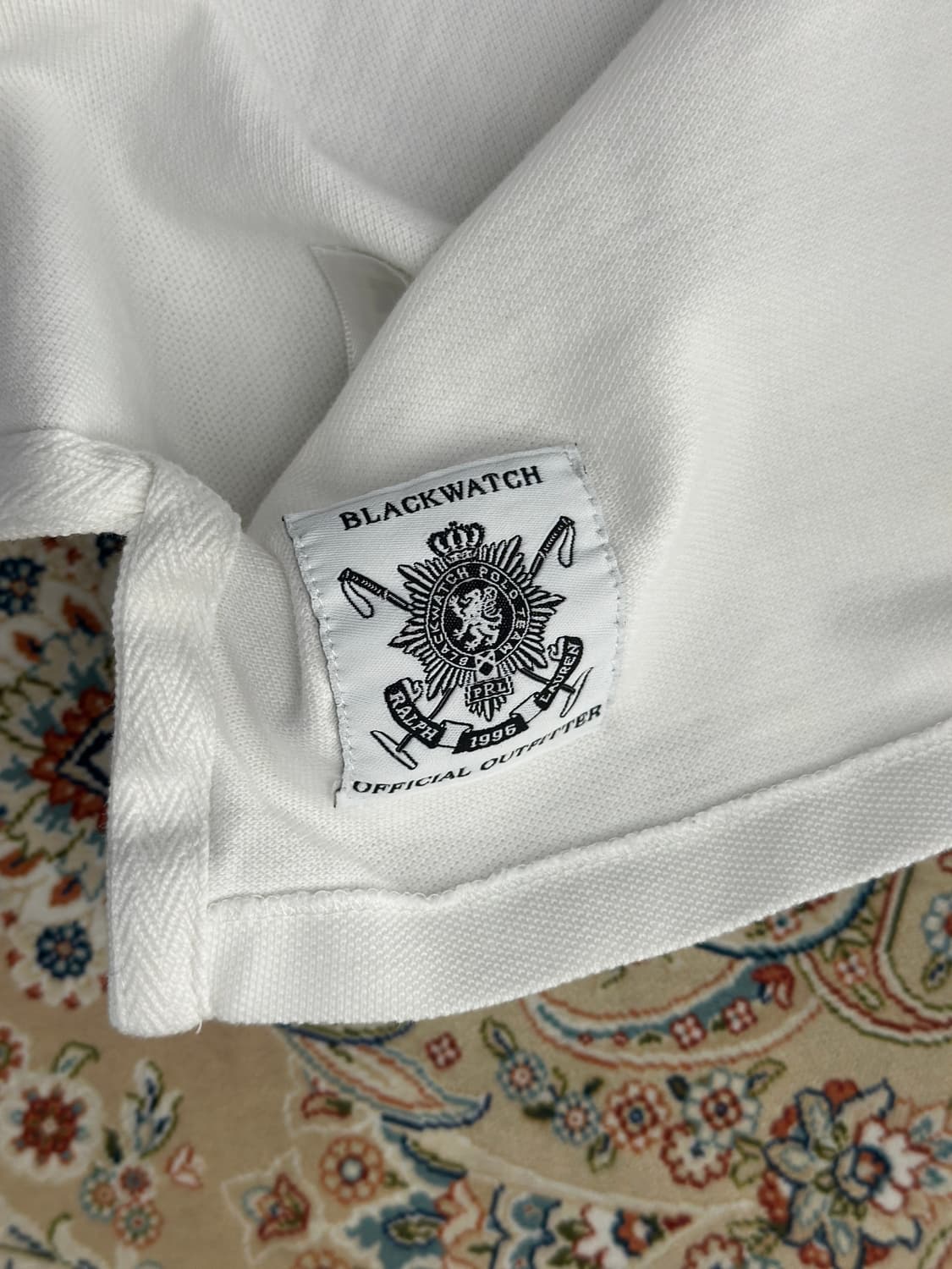 폴로 랄프로렌 블랙와치 화이트/골드 빅포니 카라티  상품이미지6