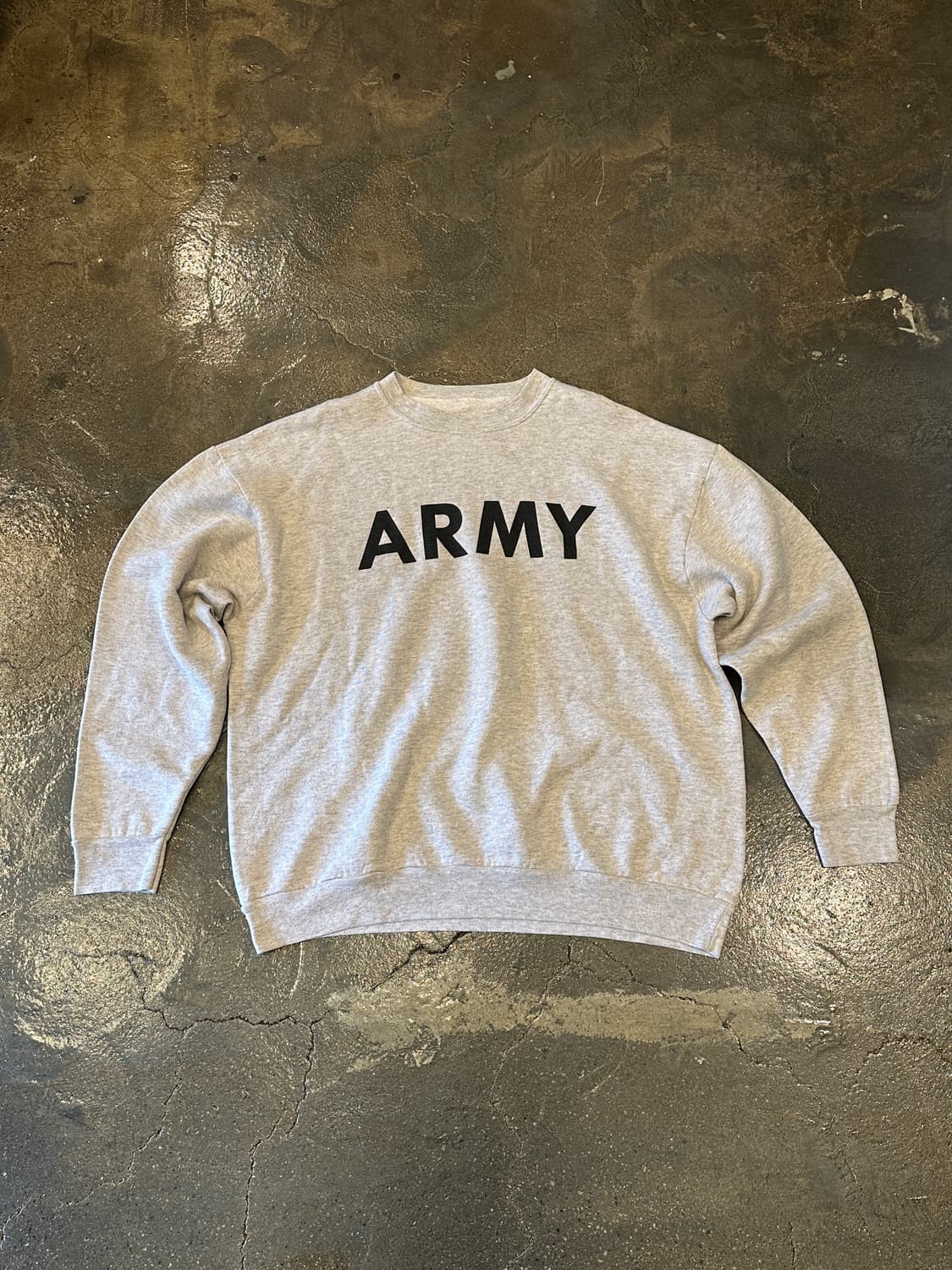 ARMY 프린팅 맨투맨 티셔츠 그레이 L 상품이미지1