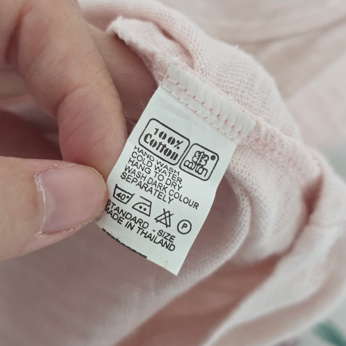 일본빈티지)딸기초코라떼히메갸루 핀터깔 LOVE 프린팅 핑크반팔티셔츠 상품이미지6