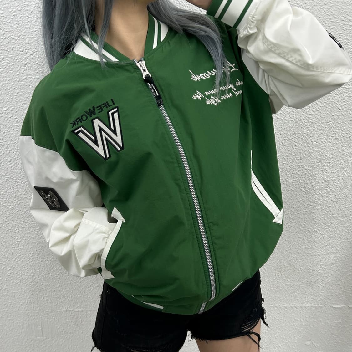 라이프워크 힙 도그 그린 바시티 자켓 M ( 발매가 199000원 ) 상품이미지2