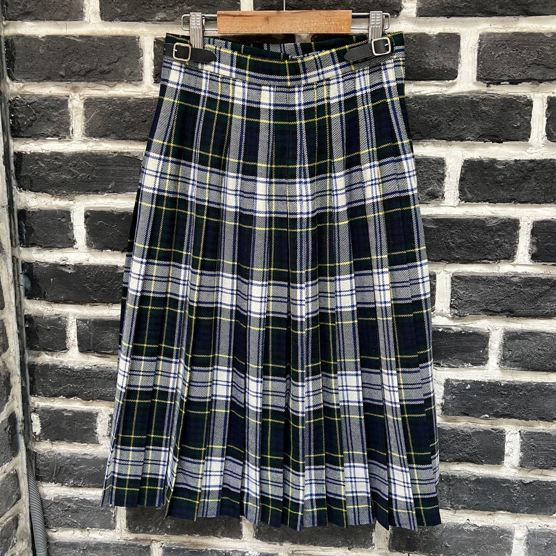 빈티지 퓨어울 플리츠 랩스커트 상품이미지3