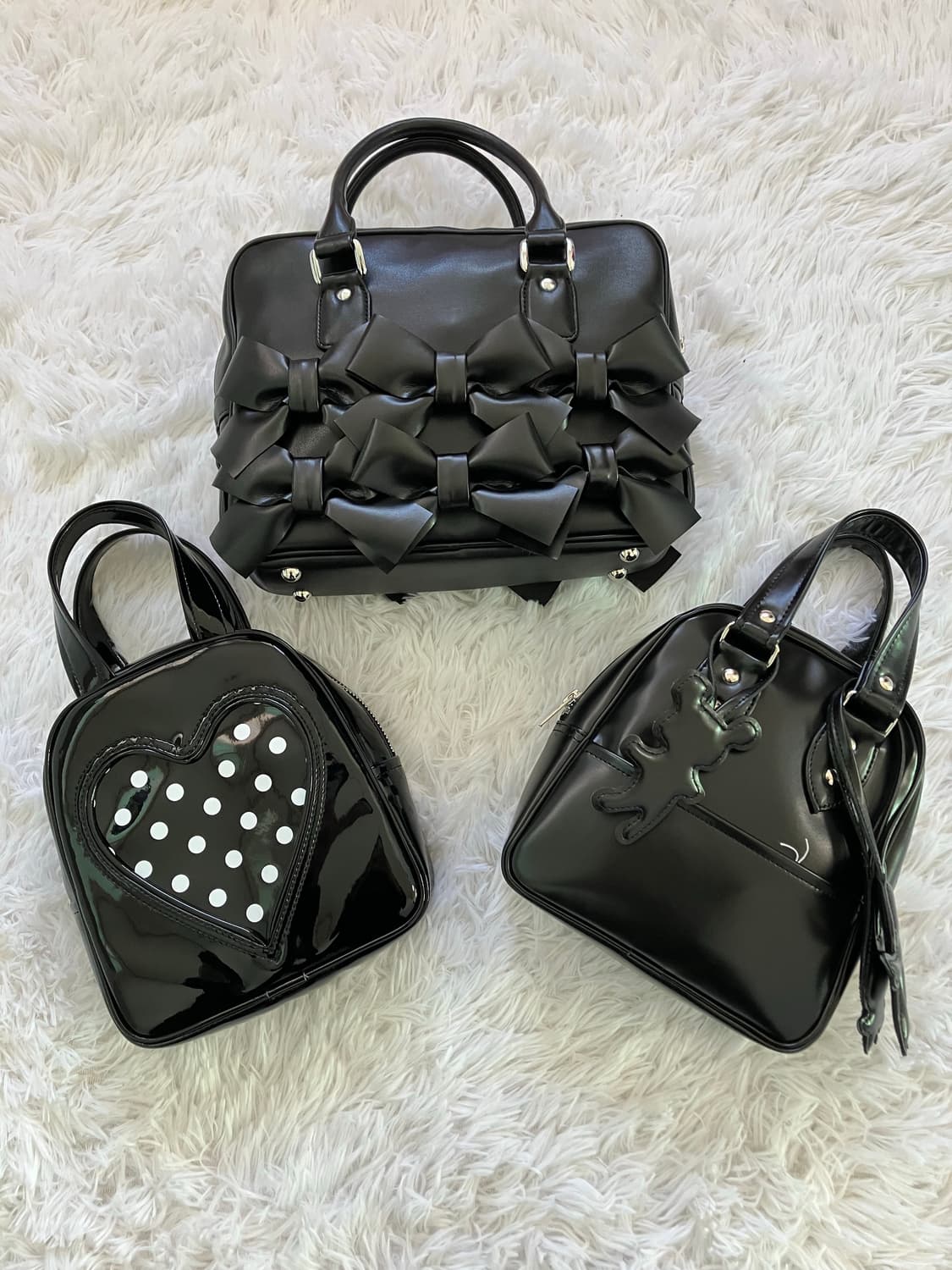 꼼데가르송걸 도트하트 토트백 상품이미지5