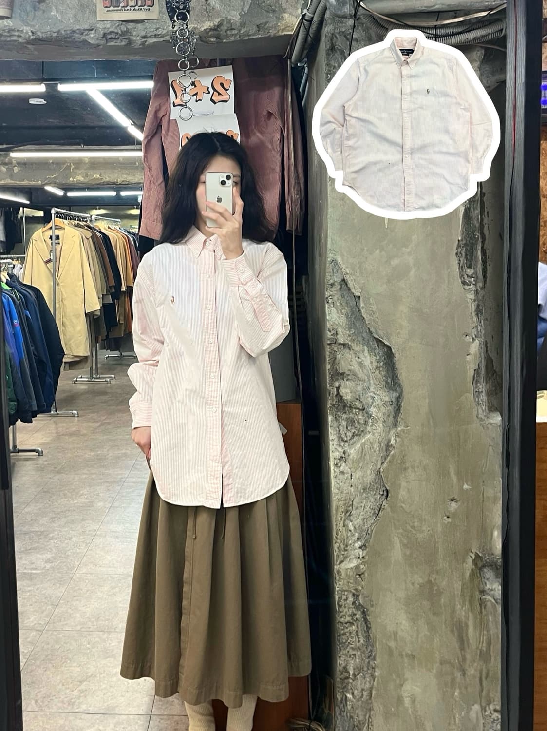 폴로 랄프로렌 스트라이프 셔츠 핑크 95 #csz3086 상품이미지1