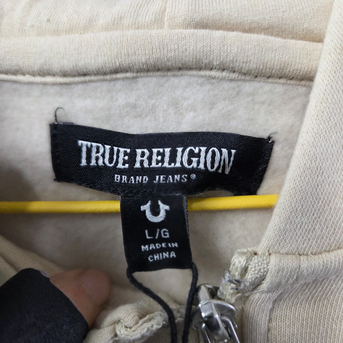 남77 트루릴리전 새상품 기모 후드 집업 상품이미지5