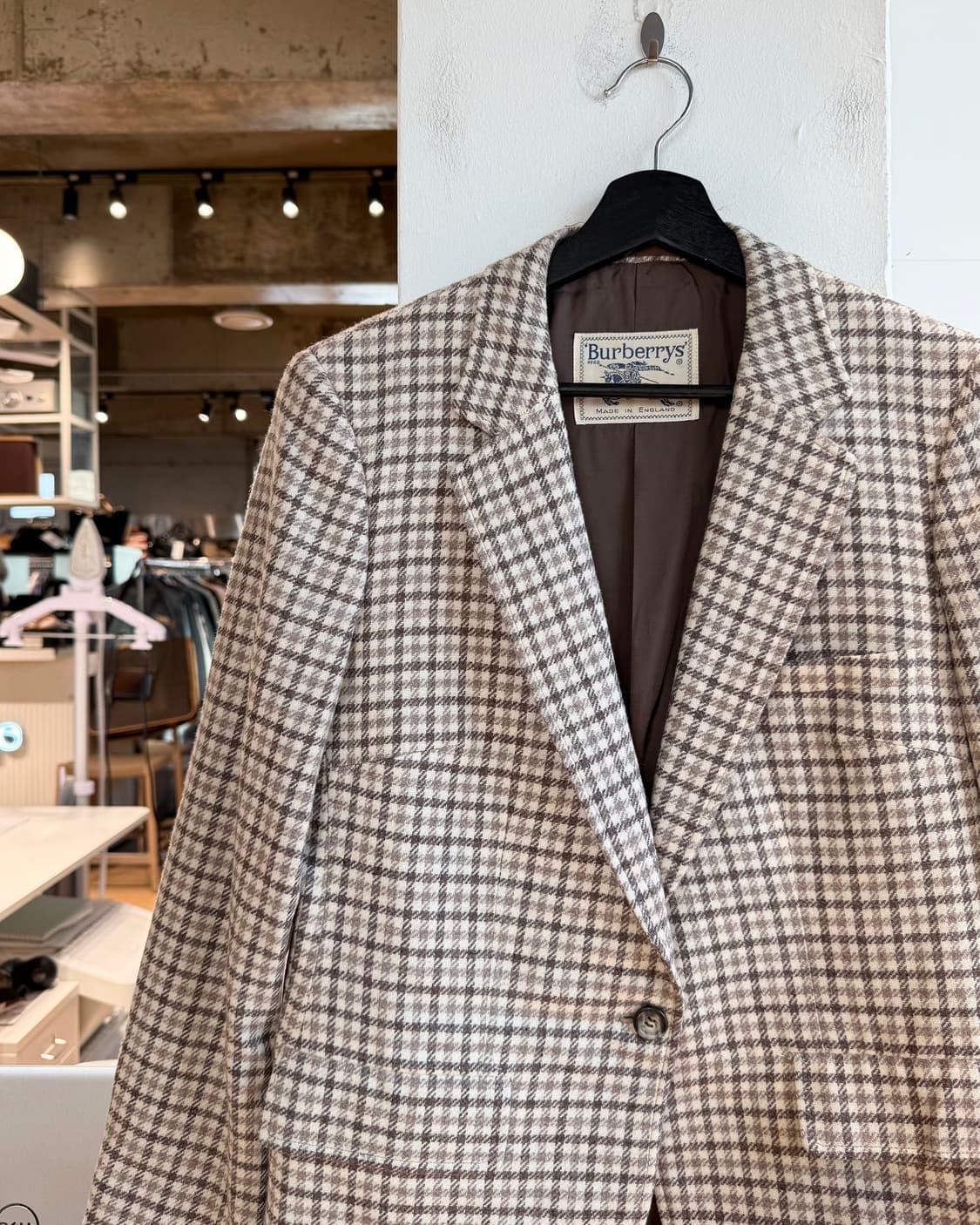 버버리 브라운 체크 1b 블레이저 자켓  상품이미지4