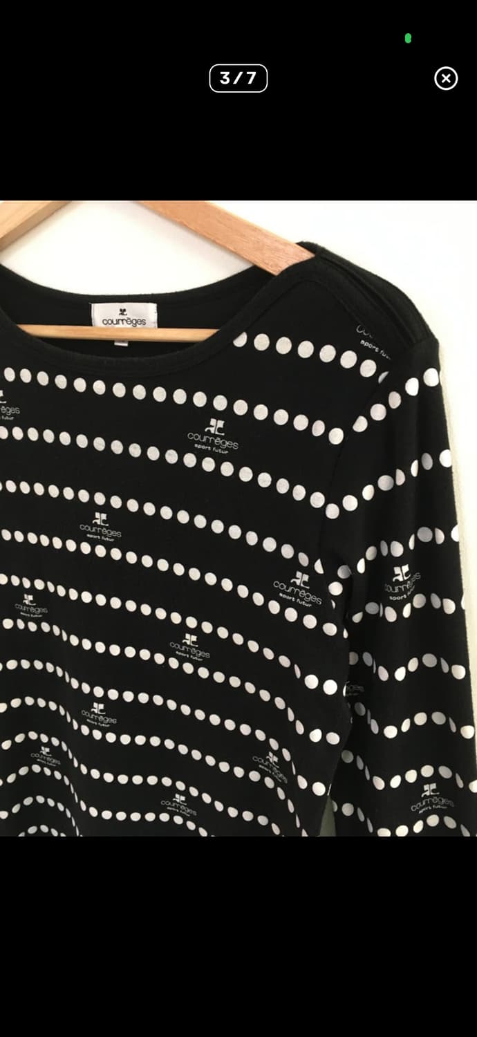 꾸레쥬 도트 티셔츠 dot t-shirt 상품이미지5