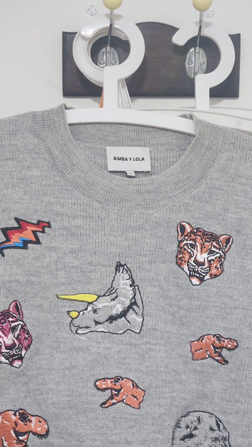 빔바이롤라 그레이 크롭 니트 S 상품이미지2