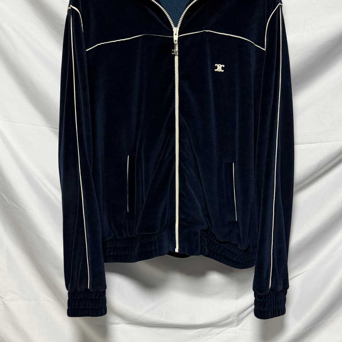 [S+급/L] 셀린느 트리오페 벨벳 트랙 자켓 집업 상품이미지4