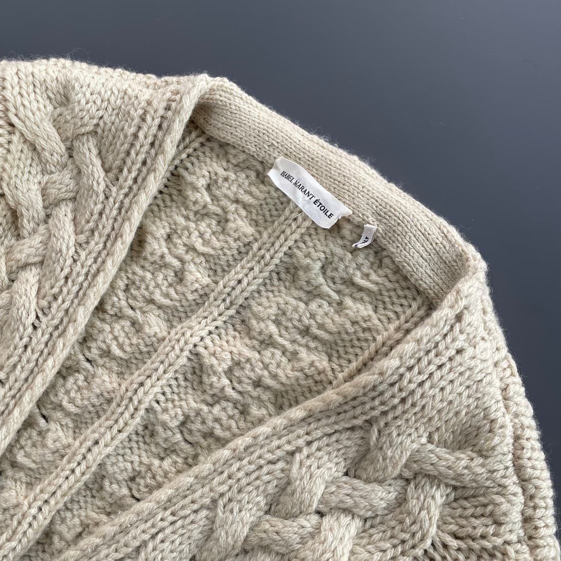 [36] 이자벨마랑 에뚜왈 울 케이블 집업 니트 가디건 상품이미지8