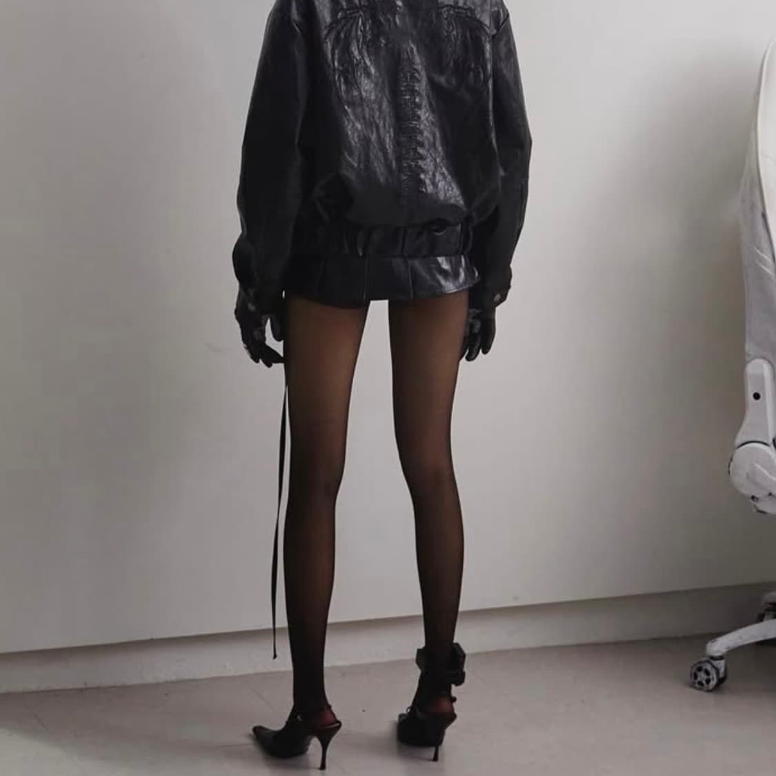 bonnae 본네 엠브로이더 플리츠 스커트 블랙 상품이미지4