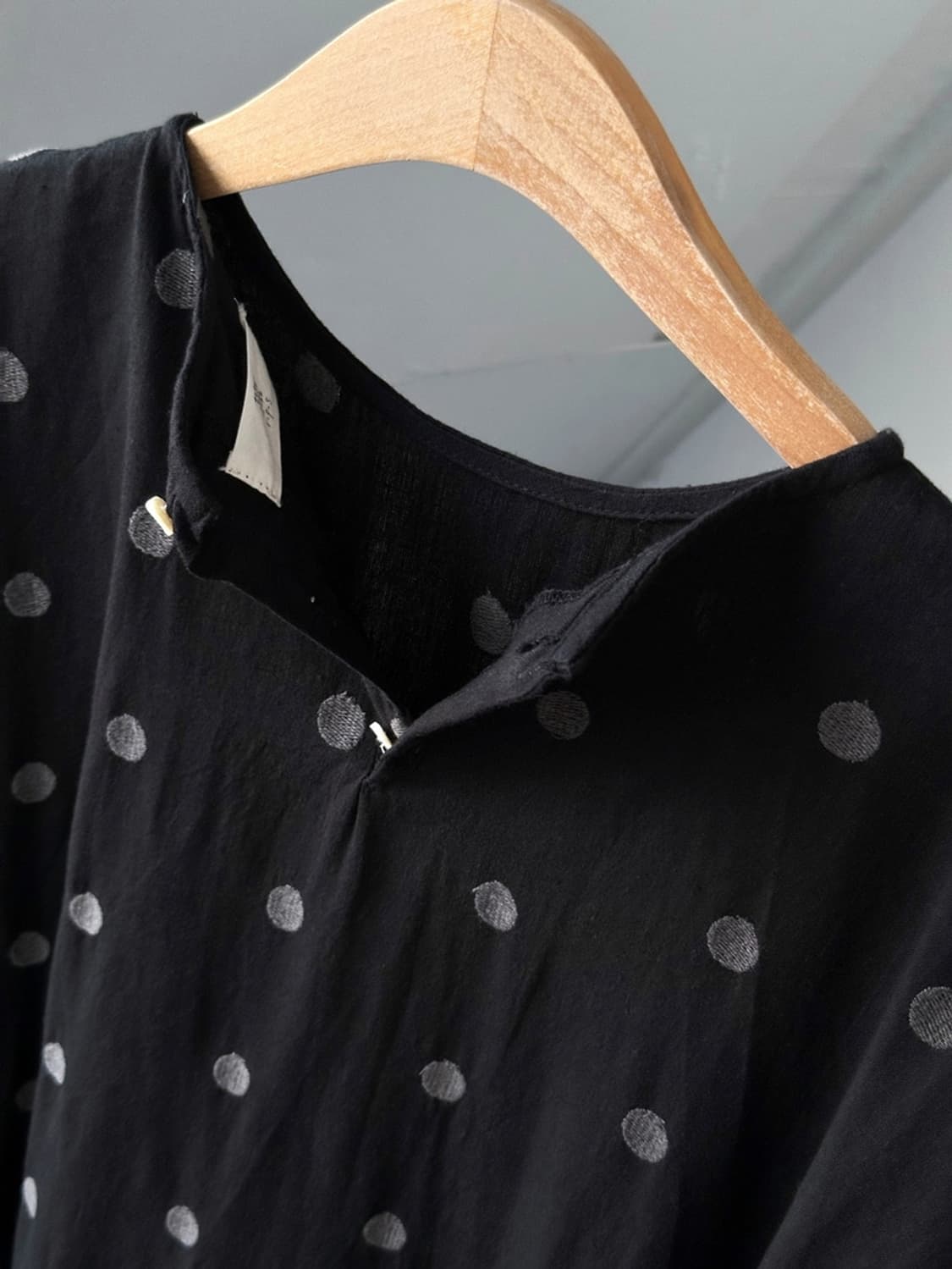 Polka dots stitch cotton linen wide onep 상품이미지9