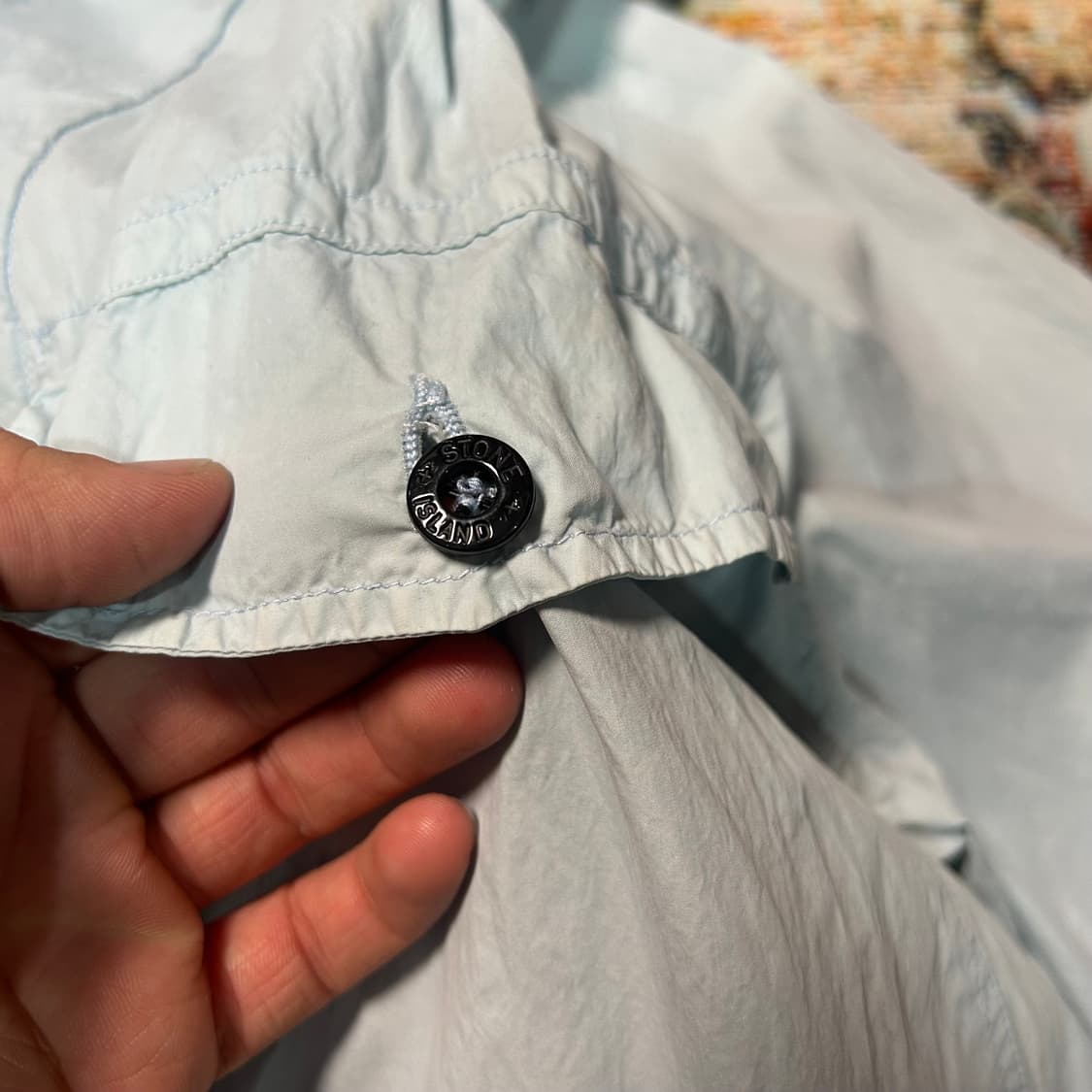 [XL] 00s 스톤아일랜드 아이스 블루 반팔 셔츠 상품이미지5