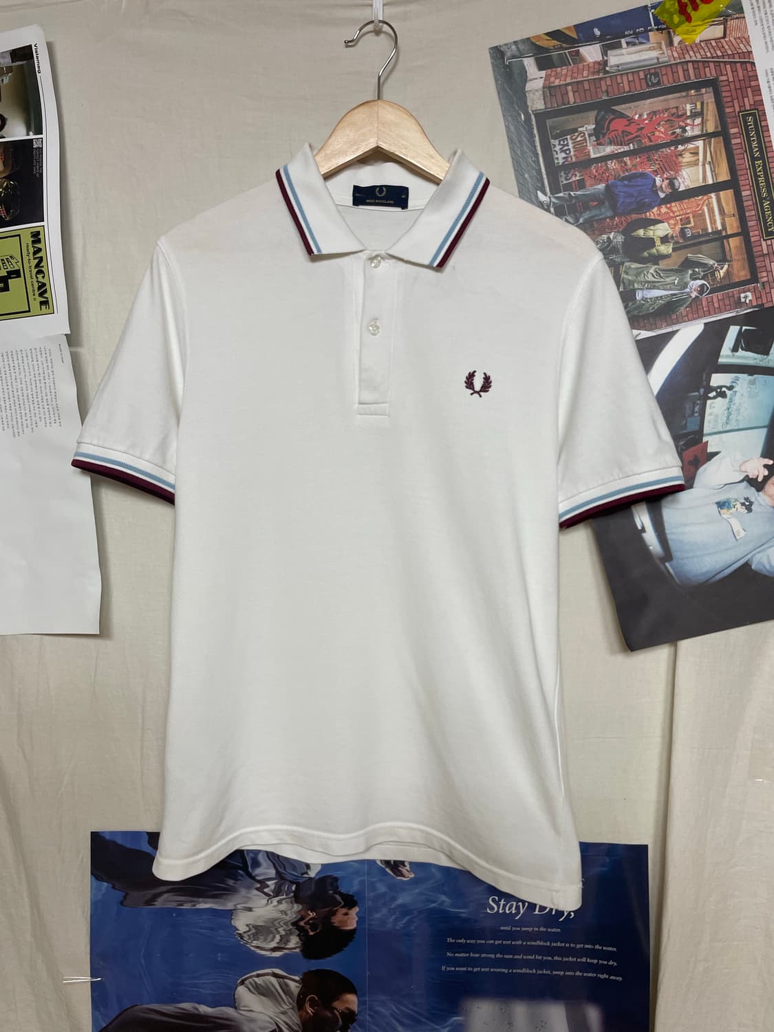 프레드페리 트윈팁 아이스마룬 상품이미지1