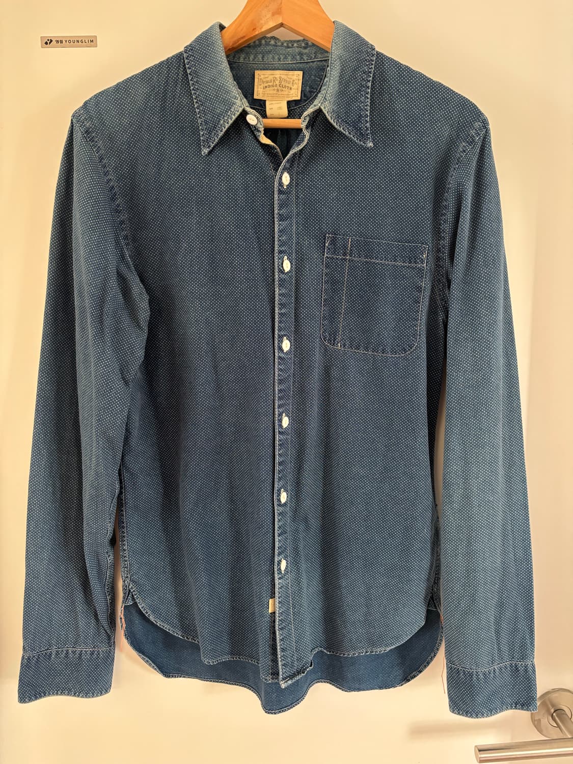[S] RRL 폴카 도트 워크셔츠 인디고 상품이미지1