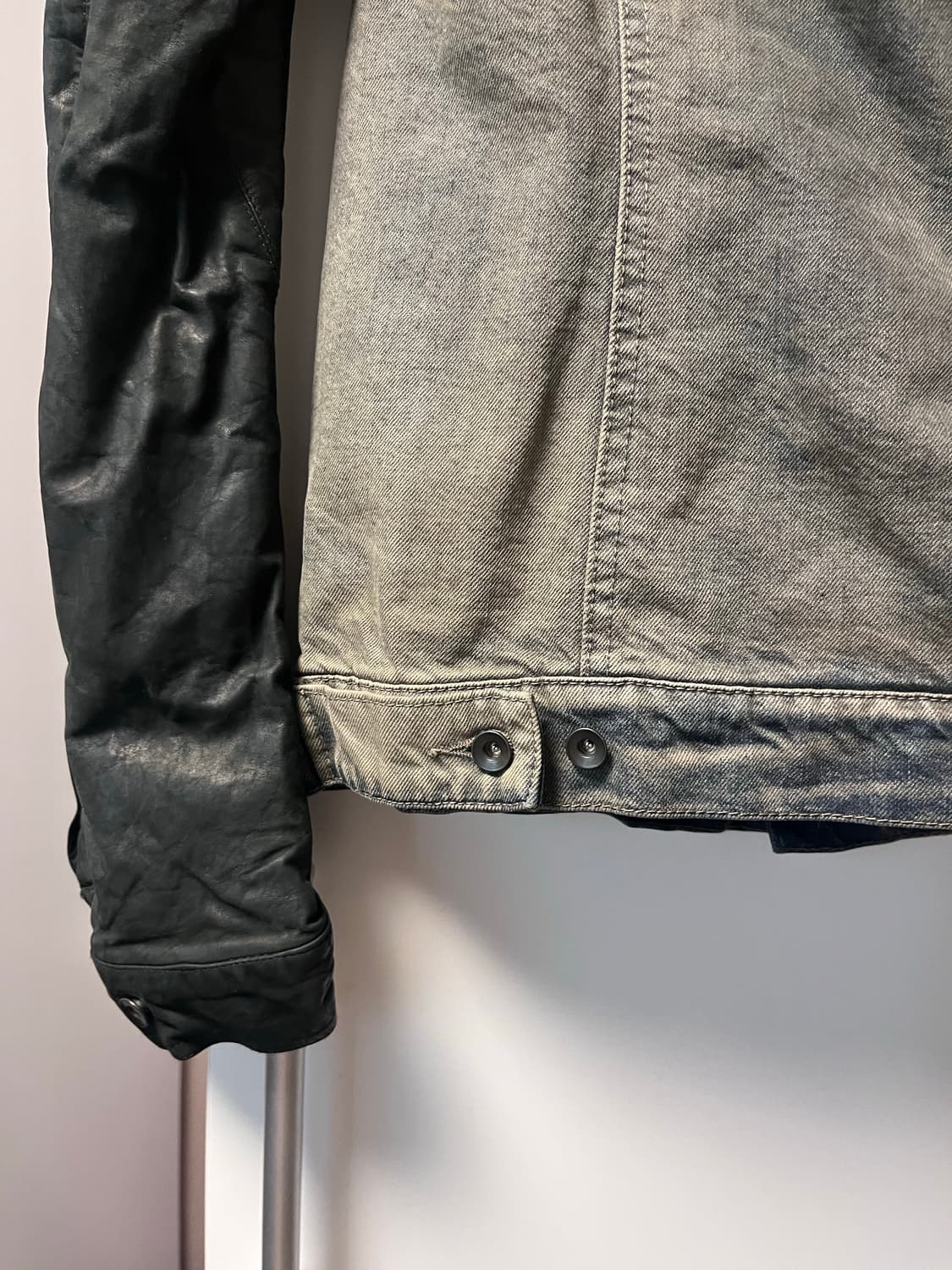 릭오웬스 몰리노 워시드 데님레더 자켓 상품이미지2