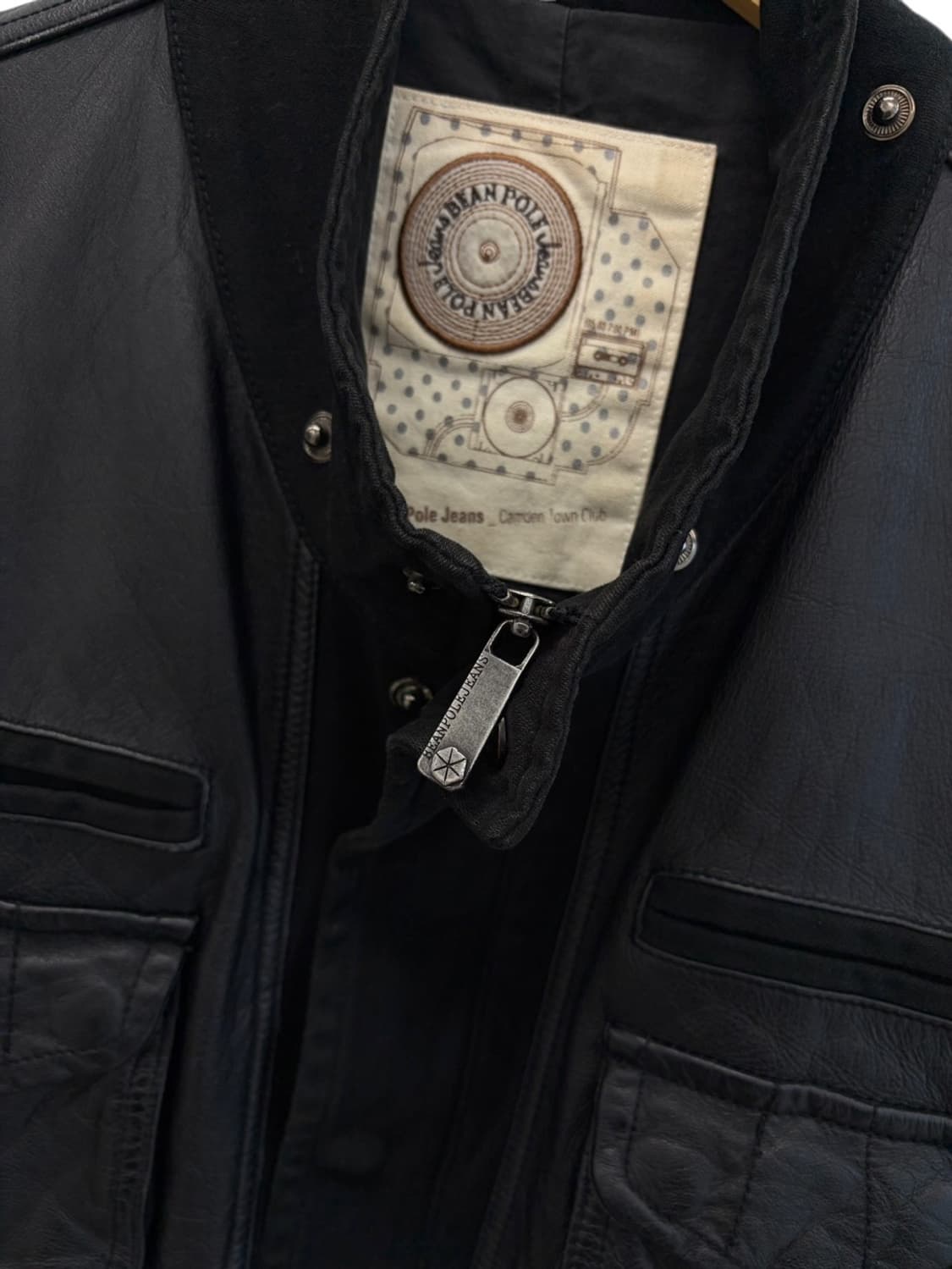 빈폴 코튼 소가죽자켓 블랙 (XL) 상품이미지4