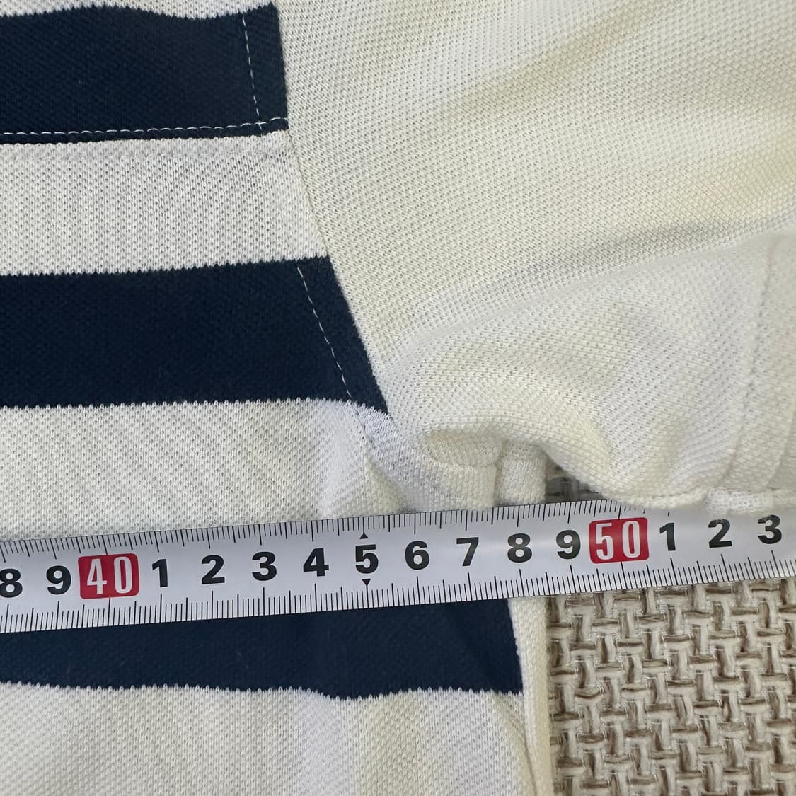 L 타미힐피거 스트라이프 패턴 카라티 0415D 상품이미지5