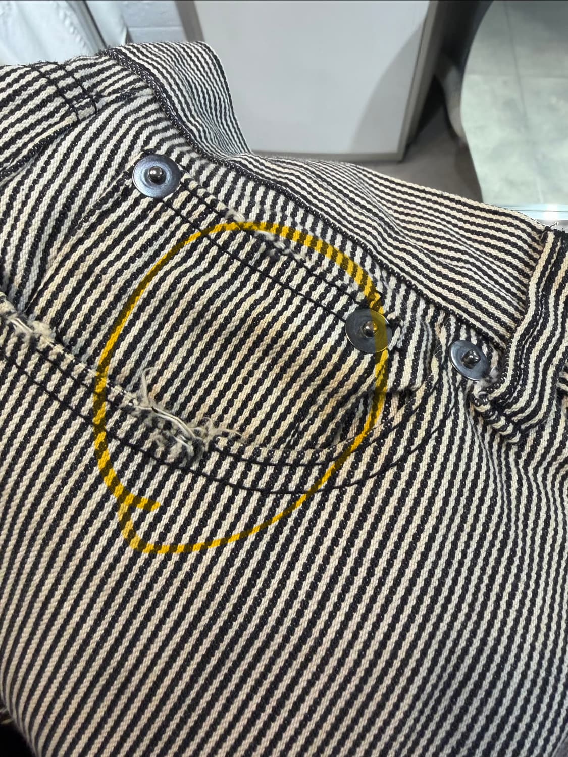 일본빈티지 peace 데님 팬츠 상품이미지5