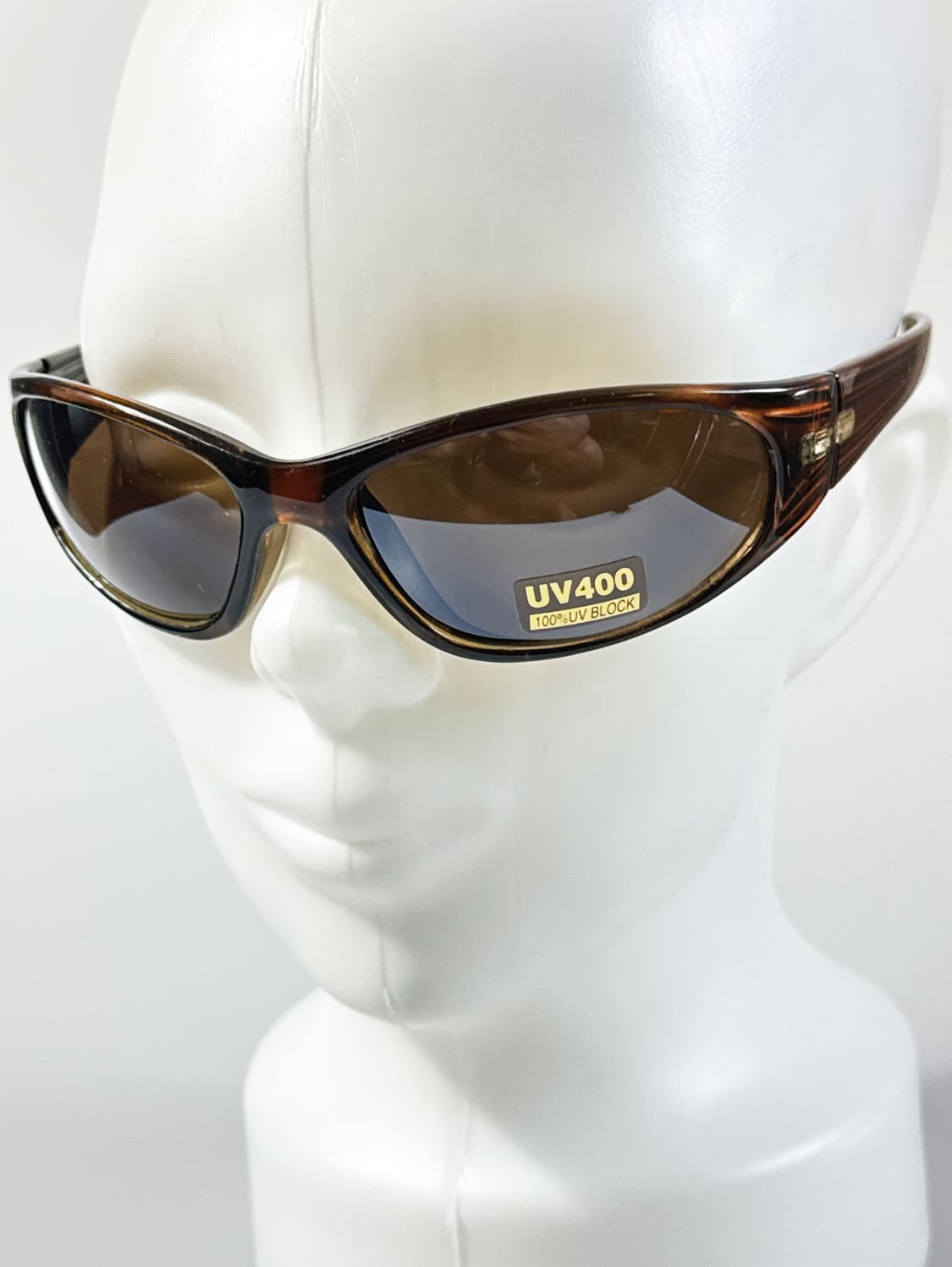 90s 볼드 오벌 쉴드 브라운 그라디언트 빈티지 선글라스 상품이미지8