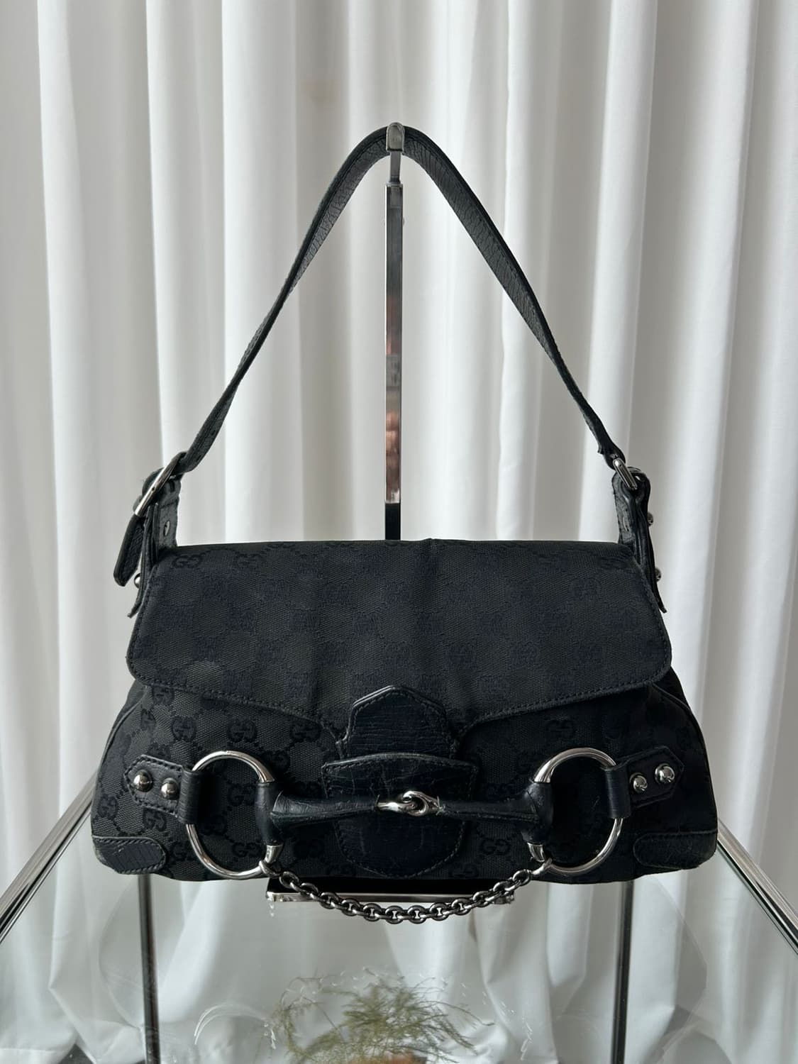 구찌 홀스빗 체인 숄더백 블랙 상품이미지2