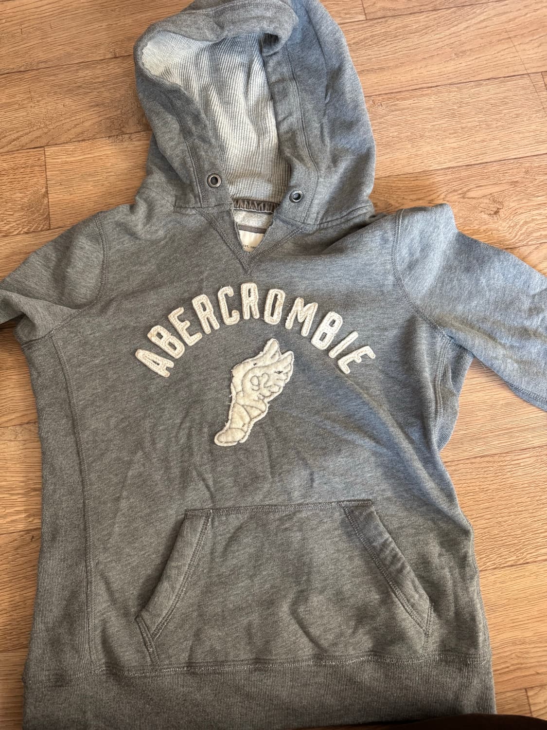 아베크롬비 y2k 그레이 날개 스웨트셔츠 후드티  상품이미지1