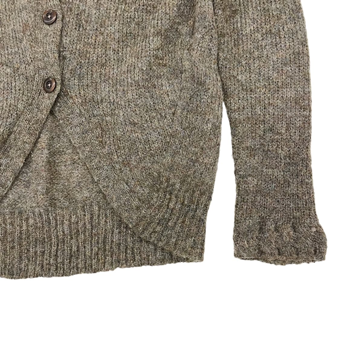 멜란지 카키 모헤어 니트 가디건 상품이미지5