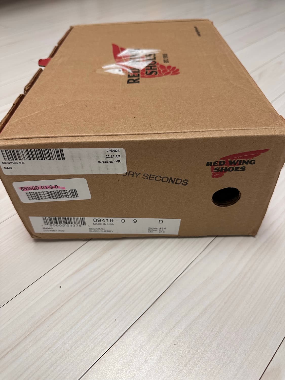 레드윙 9419 벡맨 블랙체리 270mm 상품이미지7