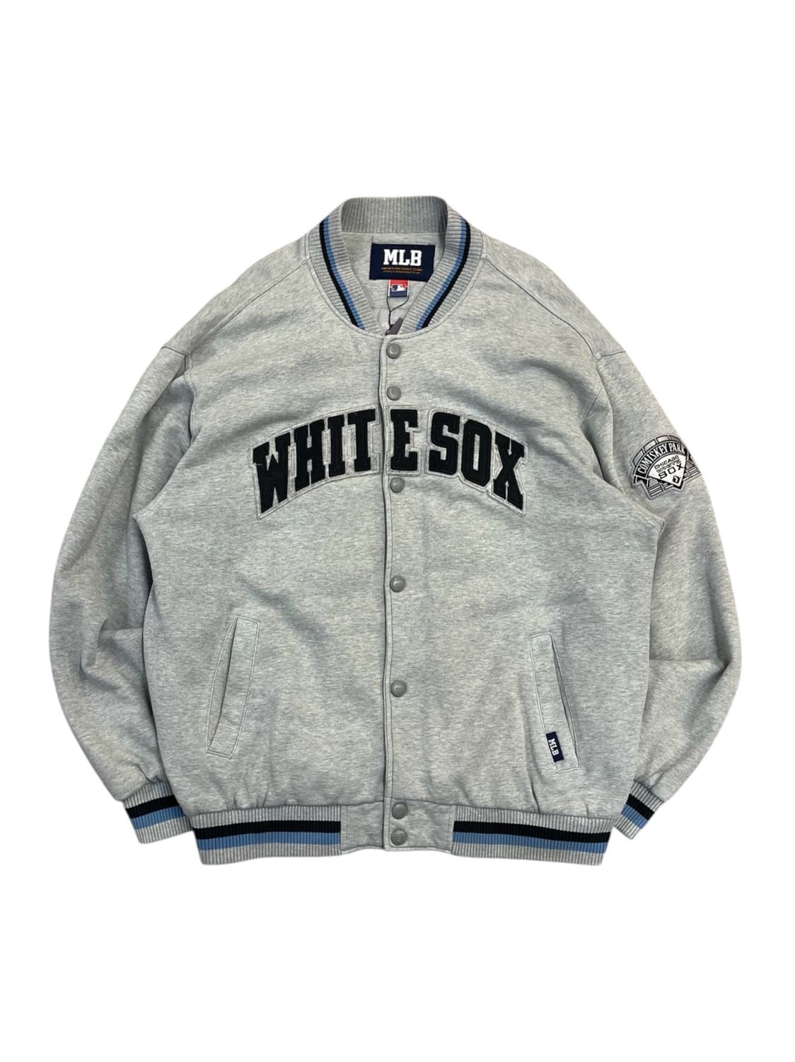 엠엘비 화이트삭스 바시티 버튼 자켓 그레이 105 #csz2164 상품이미지3