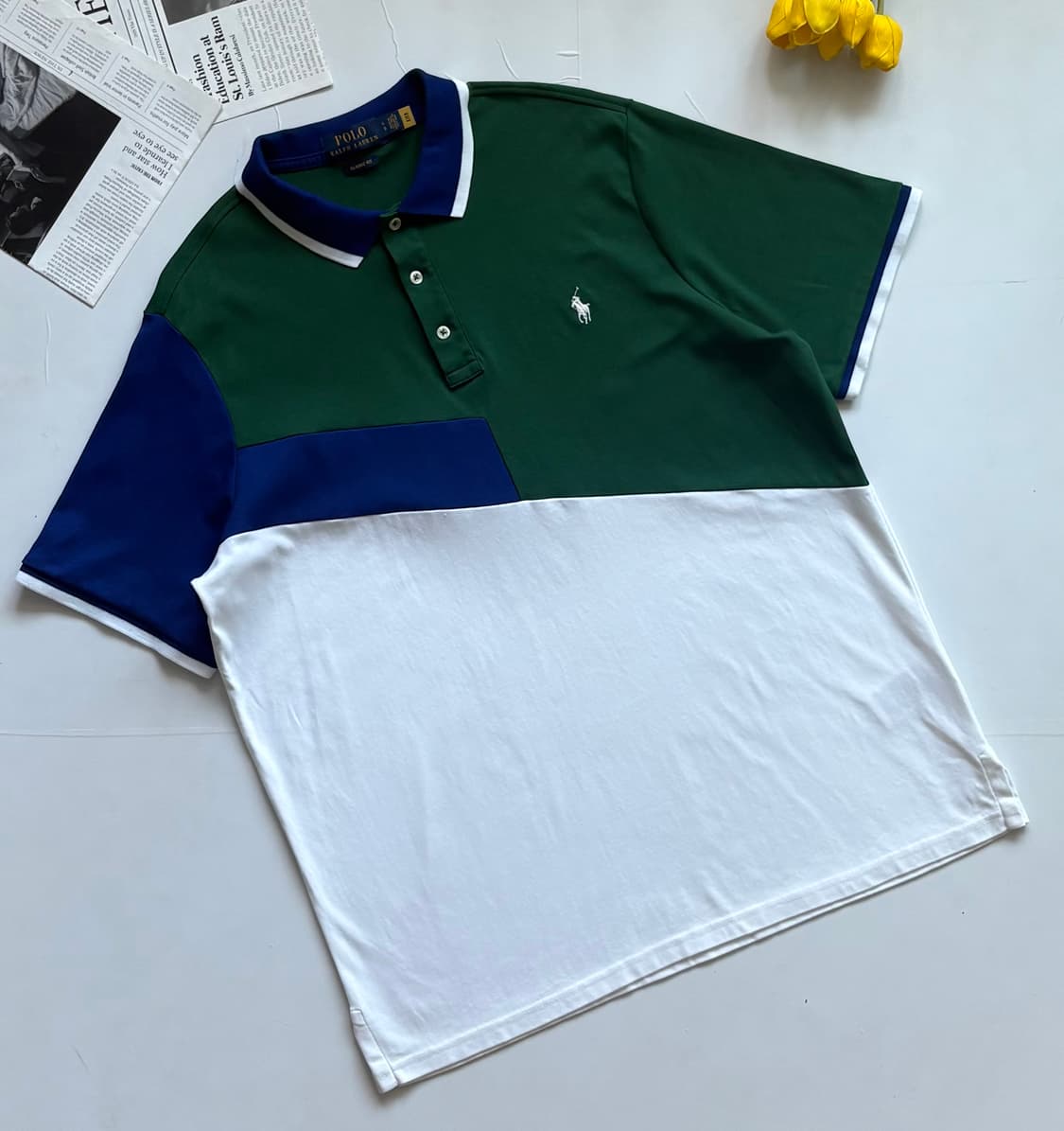 Polo 폴로랄프로렌 QR 컬러 블록 카라티  상품이미지1