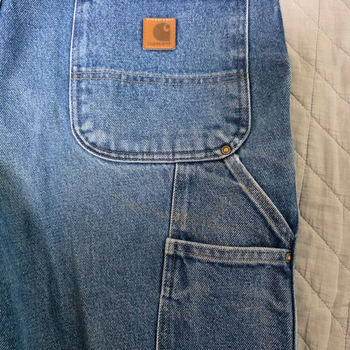 [36X30] 빈티지 칼하트 더블니 데님 릴렉스핏 B-7 상품이미지6