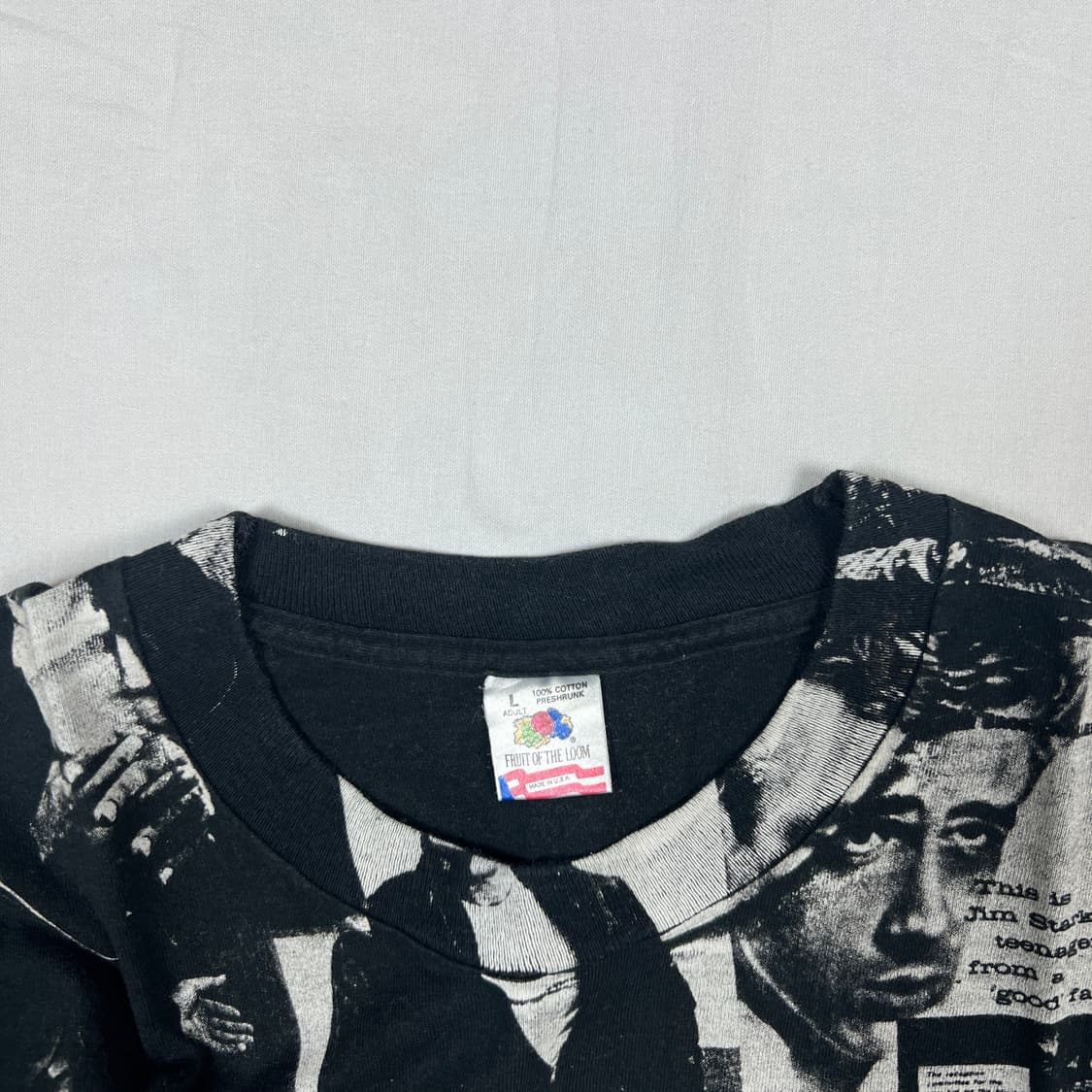 90‘s 93년도 제임스딘 영화배우 올프린트 반팔티 상품이미지7