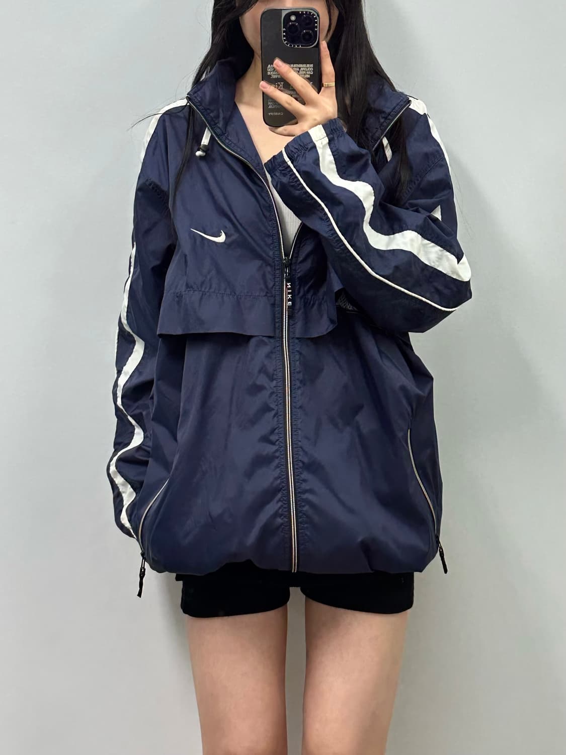 00s 나이키 라인 네이비 바람막이 상품이미지1