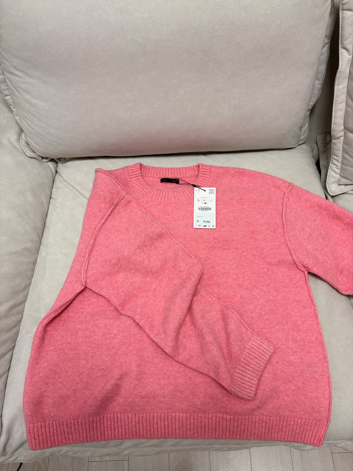 자라 핑크 니트 스웨터 상품이미지4