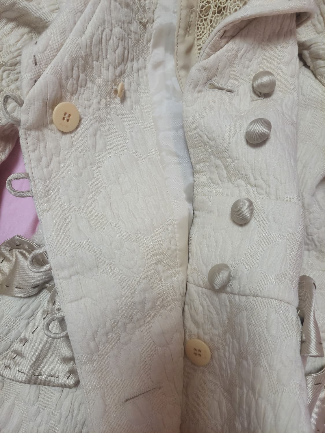 급처상태좋음!샤틴 레이스리본 공주 자켓 양산형지뢰계 레니본st리즈리사st 상품이미지5