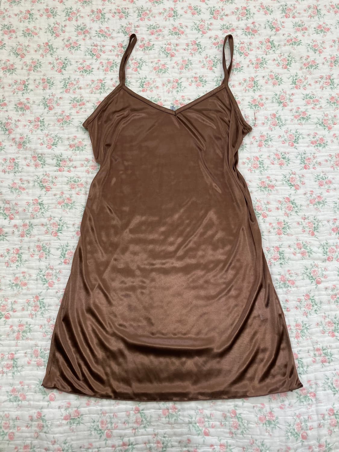 빈티지 브라운 슬립 나시 1135 모리걸 y2k 스트릿 갸루 펑키 일본빈 상품이미지5