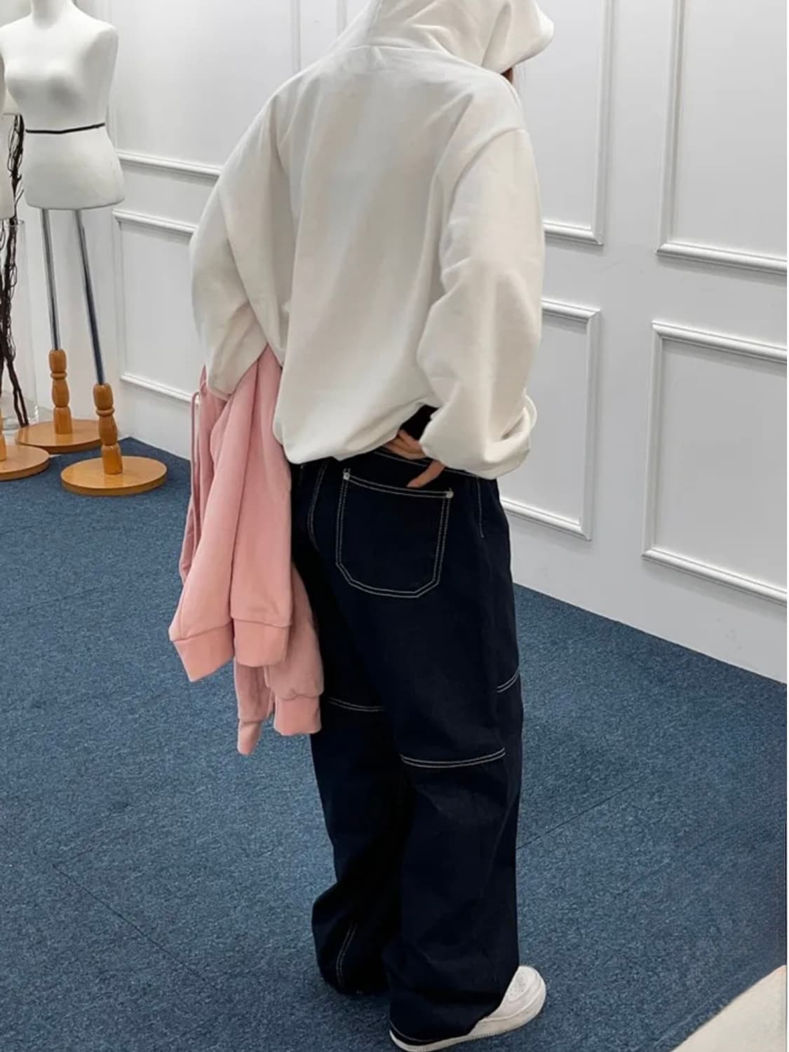 ootj 스티치 논페이드 생지 데님 s 상품이미지8